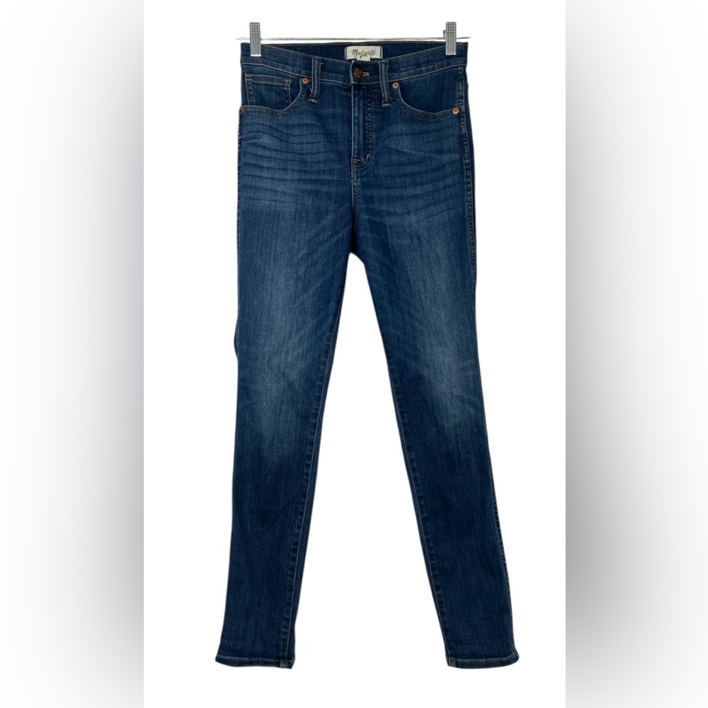 Madewell 10” High Rise Skinny Dark Blue Wash Denim Jeans Size 26